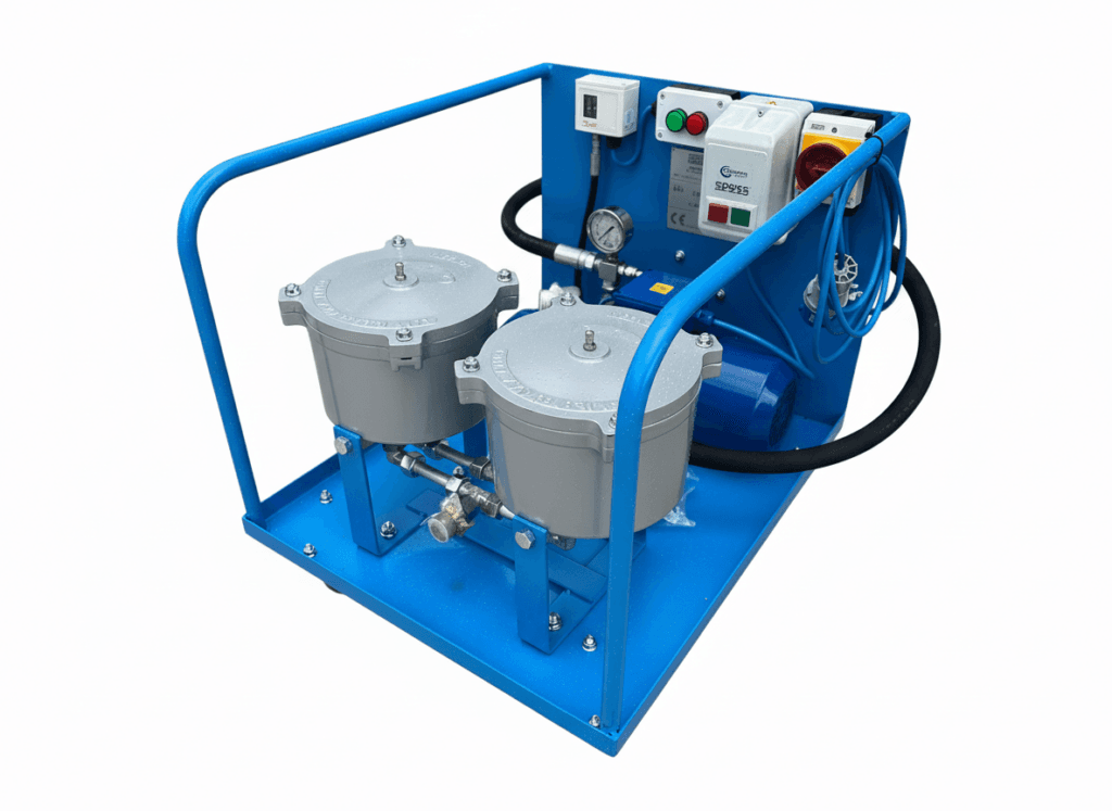 Urządzenie MS1 do mikrofiltracji oleju hydraulicznego – stacja robocza