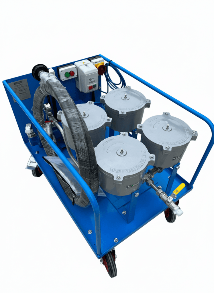 Urządzenie MS4 do mikrofiltracji oleju hydraulicznego – stacja robocza