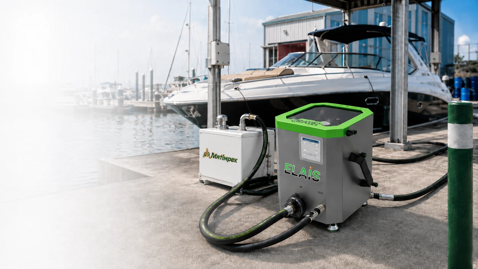 KLEENFUEL ELAIS podczas mobilnej filtracji paliwa diesel w marinie