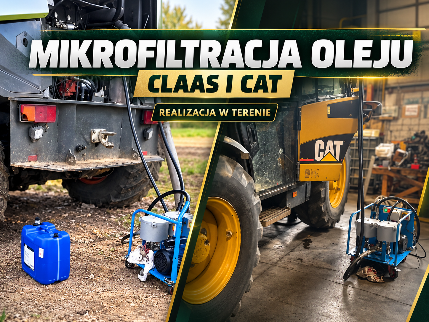 Mobilna mikrofiltracja oleju w maszynach CLAAS i CAT
